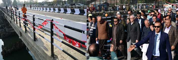 CM Omar Abdullah inaugurates Noor Jahan Bridge in Srinagar’s Qamarwari