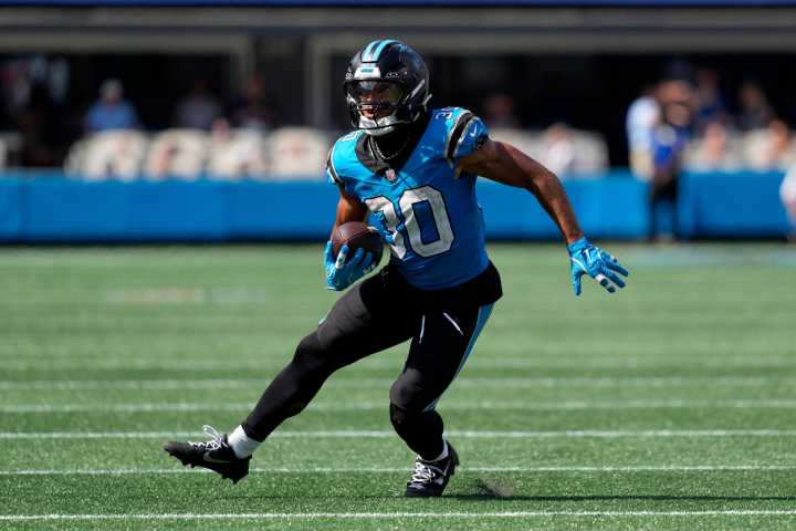 Panthers RB Chuba Hubbard out vs. Miami with calf injury, Rico Dowdle to start