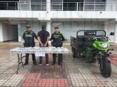 Motocarro al servicio del narcotráfico en Yopal llevaba 25 panelas de marihuana