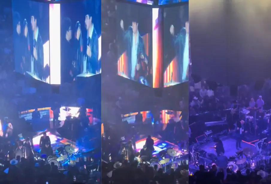 Video: Alfredo Olivas interrumpe su concierto en Pachuca tras recibir un regalo del público