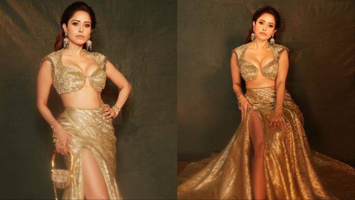 Nushrratt Bharuccha Looks Diwali Ready In Her Shimmery Contemporary Ethnic Look