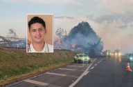 Un festín de felicidad se tornó en tragedia: un músico pierde la vida cuando un árbol en llamas aplasta su auto al regresar de su luna de miel