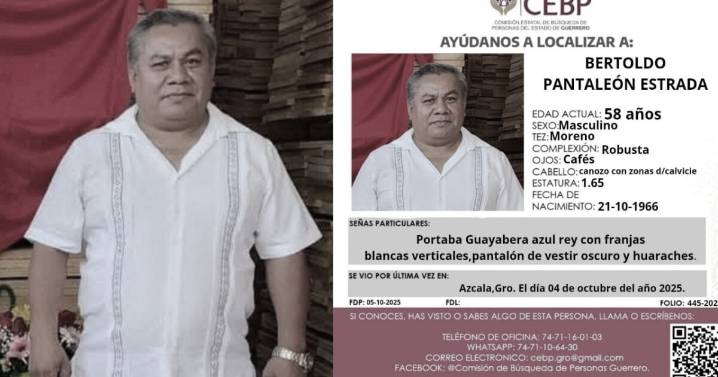 Hallan sin vida al sacerdote Bertoldo Pantaleón Estrada tras desaparición en Guerrero