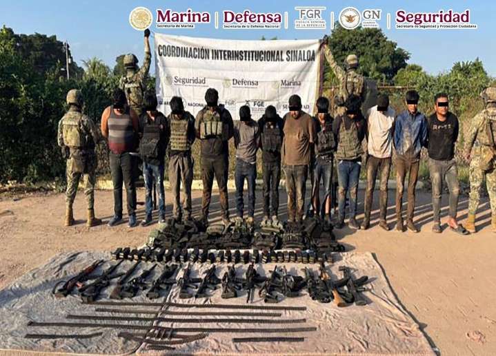 Detienen a 14 integrantes de grupos criminales en operativos en Sinaloa y Aguascalientes