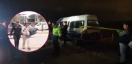 VES: Transportistas salen a protestar por ataque a combi en Lurín y son retenidos por agentes policiales en el óvalo Chepén