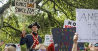 No Kings National Day of Action protest on Ashley Phosphate