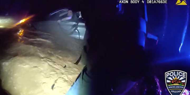 Watch: Bodycam video shows police saving man trapped in Arizona flooding
