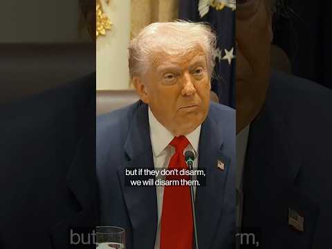 #Trump says #Hamas will be disarmed #israel #politics #shorts
