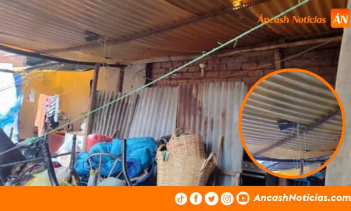 Huaraz: lluvias intensas dañan vivienda en el barrio de Nicrupampa