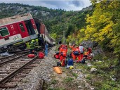 Fast trains collide in Slovakia, injuring dozens