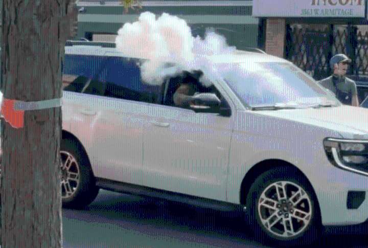 Family, Grocery Shoppers Run As Masked Agent Throws Smoke Bomb Onto Busy Chicago Street