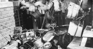 A Look Back • Eager students scour neighborhoods for scrap metal during World War II