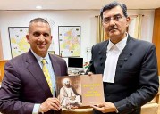 Book Dedicated to 350th Martyrdom Year of Sri Guru Tegh Bahadur Sahib Presented To Chief Justice, Punjab & Haryana High Court