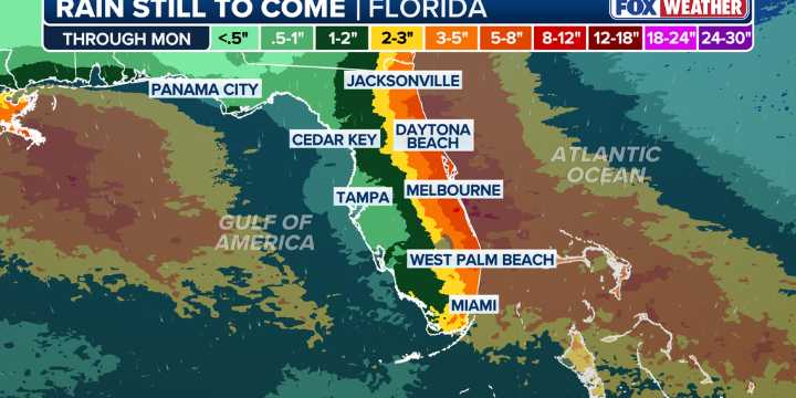 Tropical disturbance fuels Florida wet weekend, flooding threat