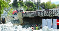 Bridge construction continues