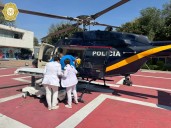 Trasladan a paciente con traumatismo craneoencefálico en BJ
