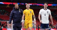 What TV channel is Latvia vs England World Cup qualifier on: Team line