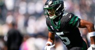 Jets' Garrett Wilson sidelined against Panthers with knee injury, misses first NFL game