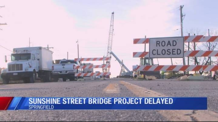 Sunshine Street Bridge project delayed as construction behind schedule