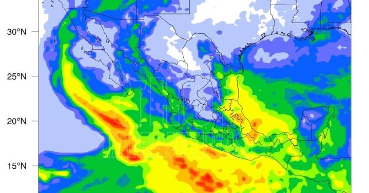 Alerta por lluvias intensas en Tamaulipas esta semana