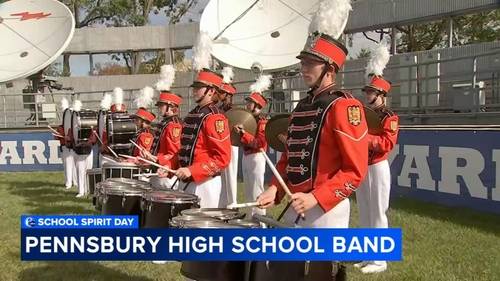 Pennsbury High School marching band brings school spirit to the Yard