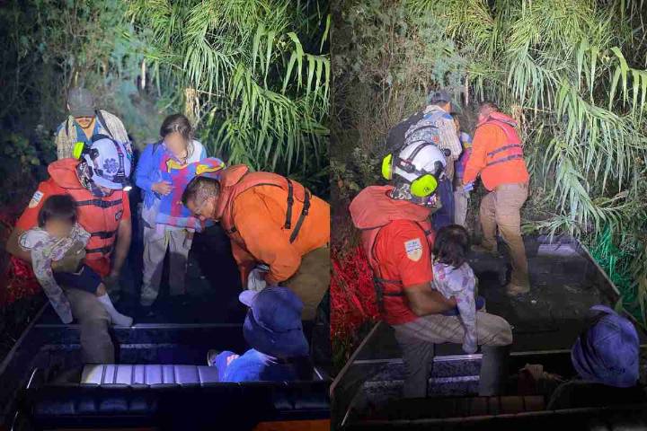 Rescatan a familia guatemalteca extraviada tres días en el Río Bravo