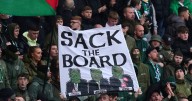 Celtic fans interrupt match by throwing tennis balls onto the field