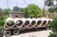 Inician trabajos de reparación de la alcantarilla caída entre La China y San Miguel