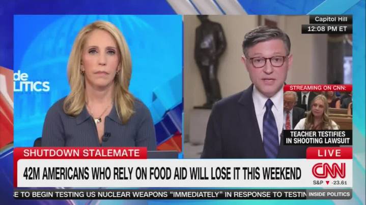 MAGA Mike Johnson Just Lied About Contingency Plan For Funding SNAP