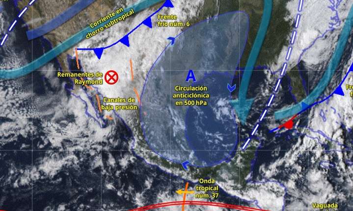 Fuertes lluvias y frío en México del 13 al 15 de octubre