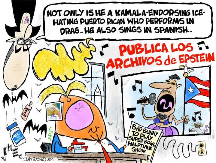 Cartoon: Bad Bunny vs. bad president
