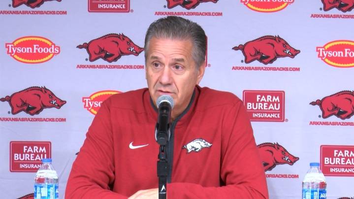 Coach Calipari and Malique Ewin speak to the media after Hot Springs Tip