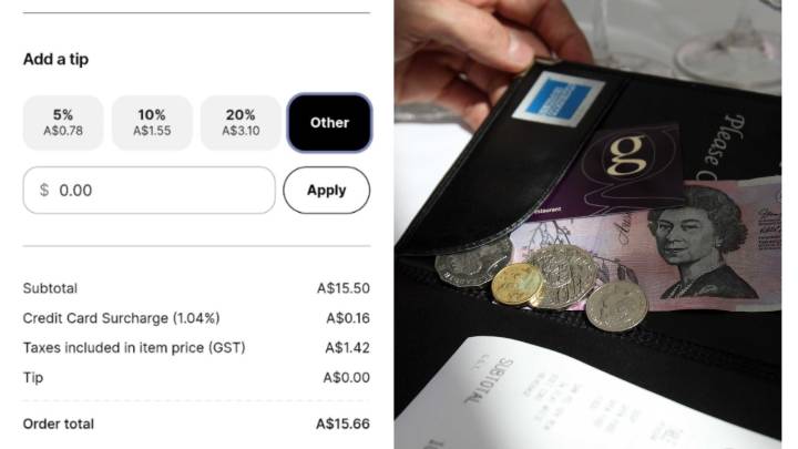 'Cancel tipping culture': Aussies outraged as customer exposes cafe's hidden tip option on bill