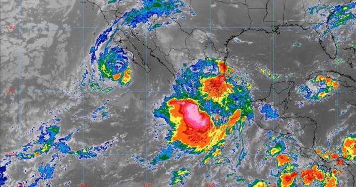 “Priscilla” y la depresión Diecisiete-E ponen en alerta a Jalisco con lluvias y fuerte oleaje
