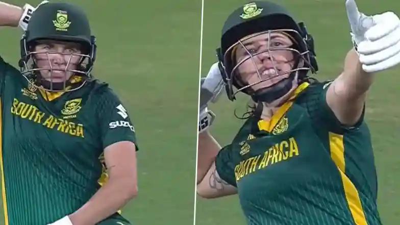 Cricket Tazmin Brits Performs ‘Bow and Arrow’ Celebration After Scoring Century During NZ