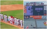 Peloteros y fanaticada cardenalera rindieron honores a Jesús Montero en el terreno de juego