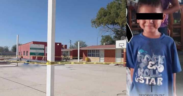 Muere niño de seis años al caerle una estructura de metal en primaria de Coahuila