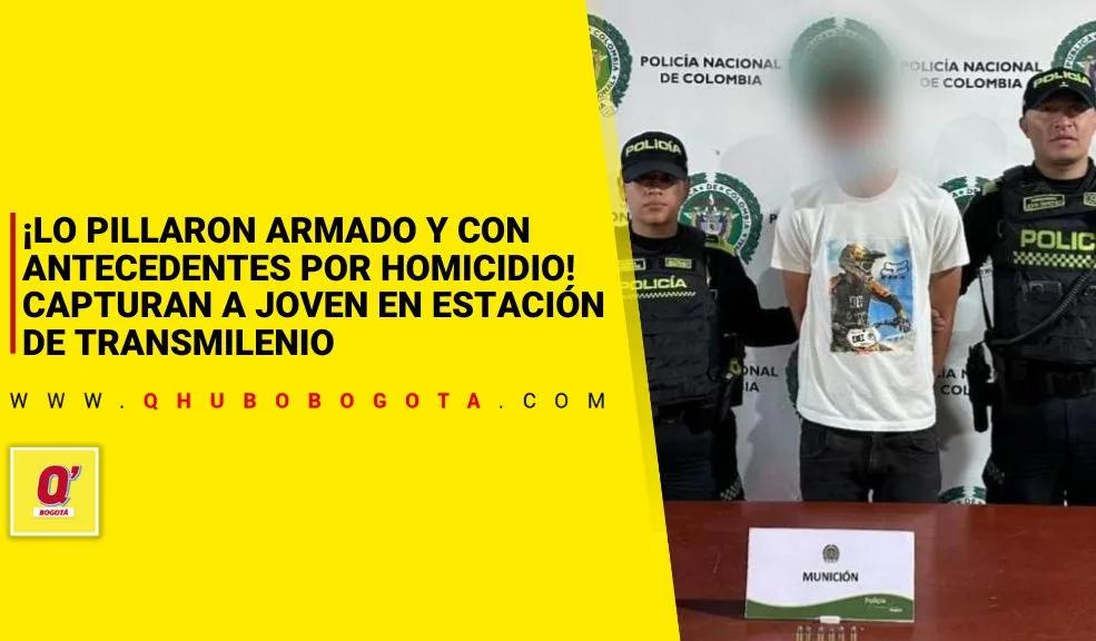 En Los Mártires: capturan a joven armado que intentó huir por el carril de TransMilenio
