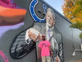 Indianapolis artist honors late Colts owner Jim Irsay with tribute mural