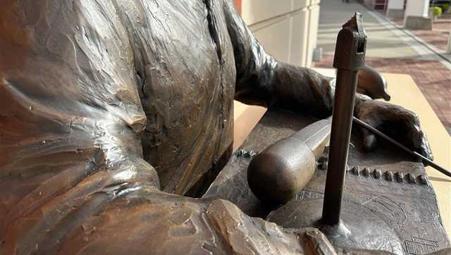 Police: 13-year-old arrested in connection to vandalism of Marty Brennaman statue