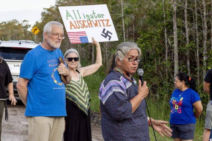 ‘Sunday church in the Everglades.’ Faith movement grows at Alligator Alcatraz protests