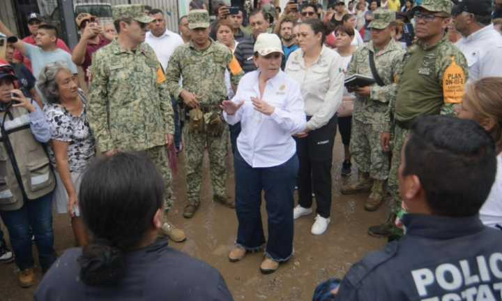 Rocío Nahle puntualiza que se encargará de reconstruir la zonas afectadas por lluvias en Veracruz