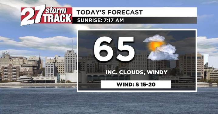 Cool start to the week with an evening rain chance
