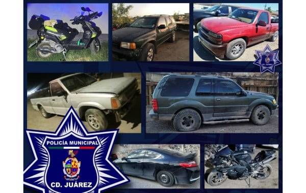 Recuperan municipales una Cheyenne, un Accord y otros cuatro vehículos robados