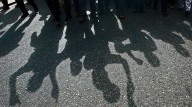 Mob assault policeman after baby death