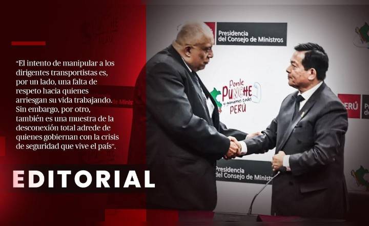 Boluarte intenta manipular a dirigentes transportistas