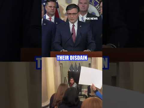 DEM 'DESPERATION': Speaker Johnson calls out House Dems for storming his office #shorts #usa #us
