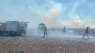 Incendio en un campo de Los Juríes consumió un tractor y generó importantes pérdidas