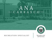 Faces of Recreation Services: Ana Carrasco