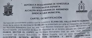 CARTEL DE NOTIFICACIÓN
